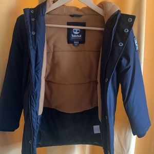 Kids TIMBERLAND black JACKET with fleece inside SIZE: 5/6